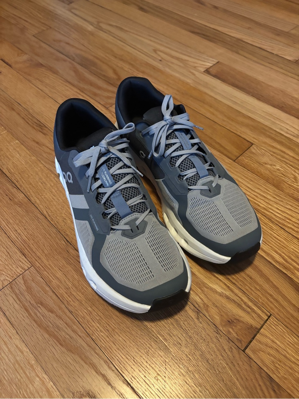 On Cloudrunner 2 Running Men's Gray and Navy Athletic Running Shoes